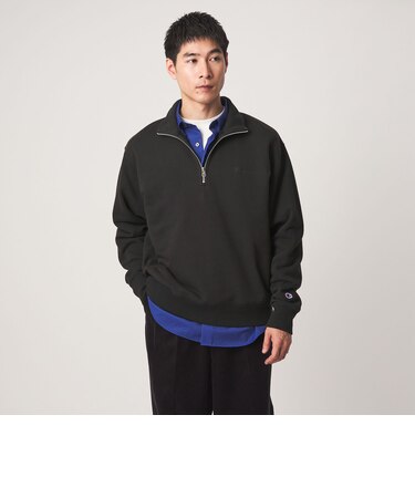【別注】<Champion>ハーフジップ 長袖 スウェット