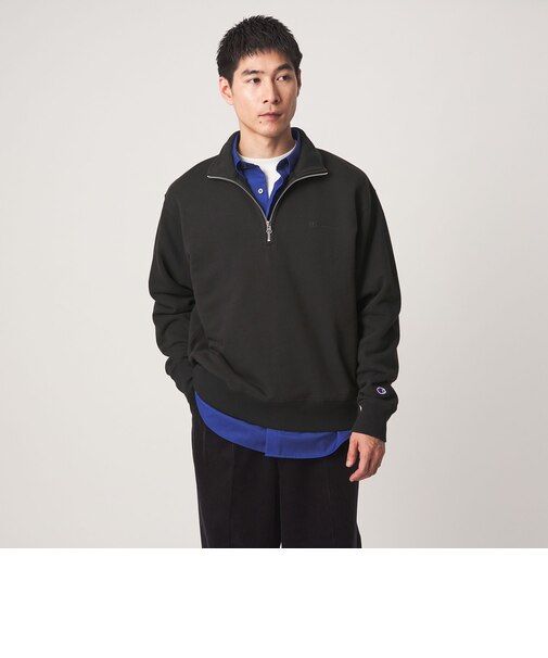 【別注】<Champion>ハーフジップ 長袖 スウェット