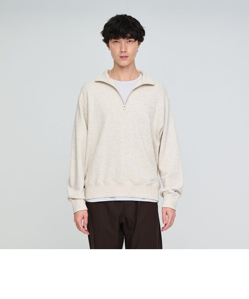 【別注】<Champion>ハーフジップ 長袖 スウェット