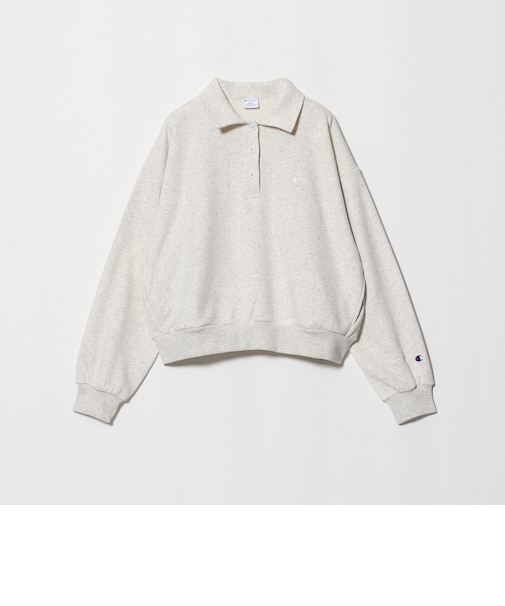 【別注】<Champion> CVC ヘンリーボタン スウェット プルオーバー