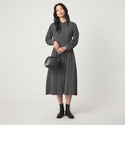 ベルト フレア ロングスリーブ ワンピース