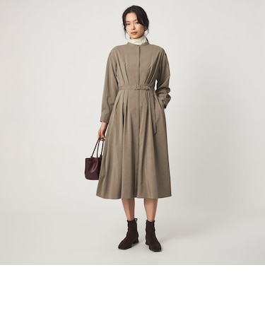 ベルト フレア ロングスリーブ ワンピース