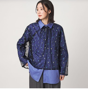 【WEB限定】<at ease>チュール シシュウ プルオーバー