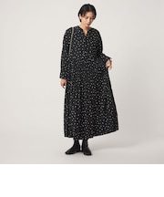 ［size SHORT/TALLあり］ワッシャー プリーツ ワンピース ドット