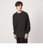 ワッフル クルーネック 長袖 Tシャツ カットソー