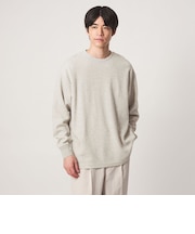ワッフル クルーネック 長袖 Tシャツ カットソー