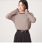 【WEB限定】<at ease>マルチボーダー プルオーバー カットソー