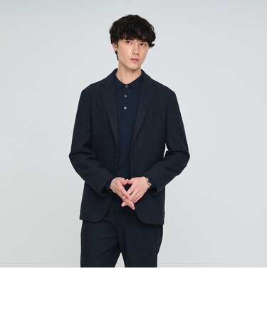 ウォッシャブル ホームスパン ナロー ジャケット -ストレッチ-
