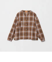【別注】<UNIVERSAL OVERALL>Vネック チェック カーディガン / キッズ 140cm-160cm