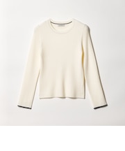 【WEB限定】<at ease>ソデサキ バイカラー プルオーバー ニット 2