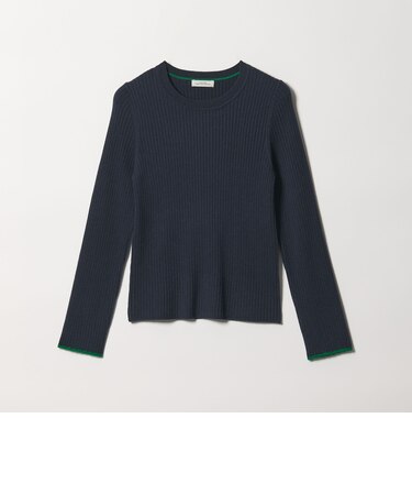 【WEB限定】<at ease>ソデサキ バイカラー プルオーバー ニット 2