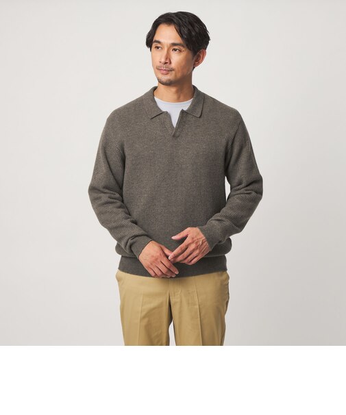 【WEB限定】JUST fit ミドルゲージ スキッパー ニット