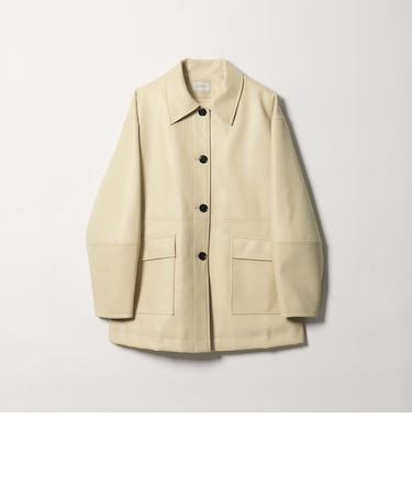 【WEB限定】<at ease>レザーライク ブルゾン