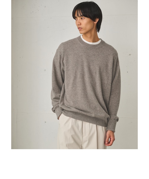 FINE BASIC カシミヤ クルーネック ニット