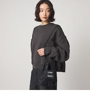 ＜CITEN＞キラキラニットクリアロゴキンチャクショルダーバッグ