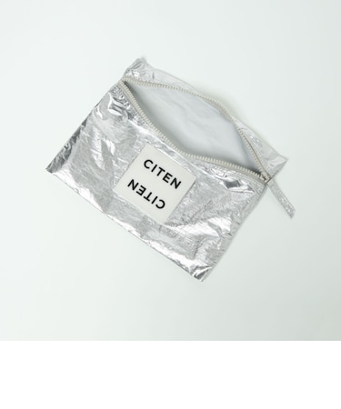 <CITEN>CITENフフラットポーチメタリック