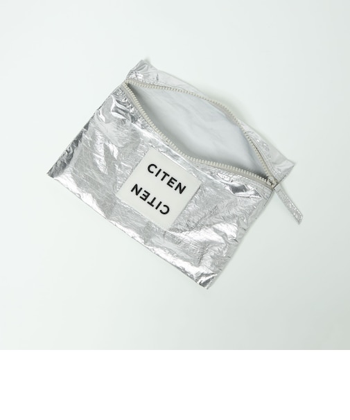 <CITEN>CITENフフラットポーチメタリック