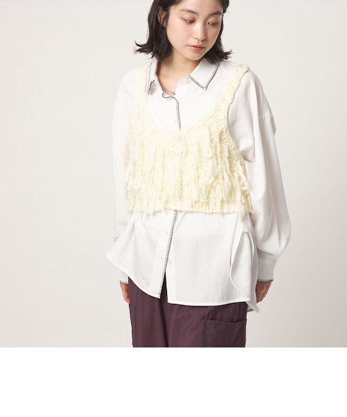 ＜CITEN＞フリンジニットビスチェ