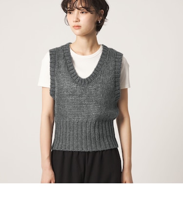 ＜CITEN＞シアーモヘヤライクニットベスト