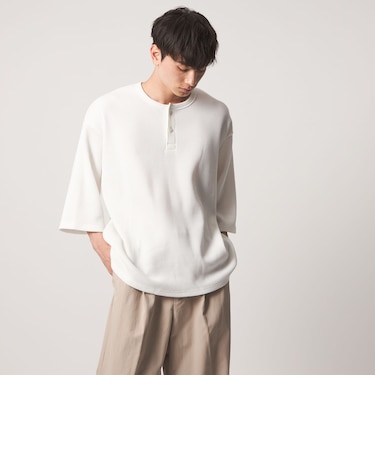 <CITEN>ヘンリーネックワッフルヒュージT