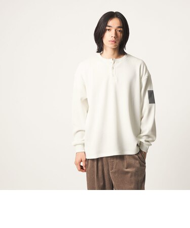 <CITEN>ヘンリーネックワッフルロングスリーブシャツ
