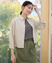ストライプドロストシャツ