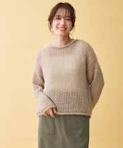 レーシーネットニット