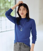 【6色展開】フリルネックニット