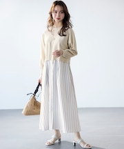 【2SET】シャツワンピ × ニット セット