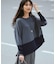 【WEB限定カラーあり/洗える】ウーステッドウール ワイドシルエット ニット