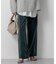 【洗える】23区DENIM ベルベットストレッチ ワイドパンツ