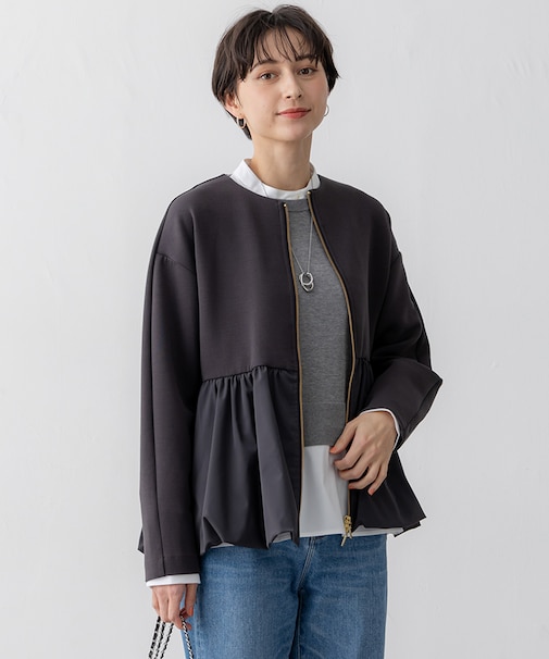 【洗える】コットンエアーバルーン ライトアウター