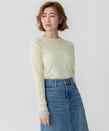 【Oggi5月号掲載/洗える】シアー レイヤード TEE