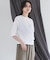 【SLOW/一部店舗限定】MVSコットン カシュクール 5分丈 Tシャツ