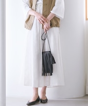 【SLOW/一部店舗限定】コットンジャカード スカート