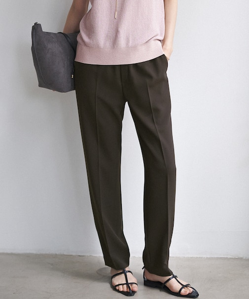 【Oggi・CLASSY.掲載】ストレッチジョーゼット テーパード パンツ