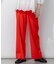 【Oggi5月号掲載/洗える】リネンレーヨンストレッチ ワイド パンツ