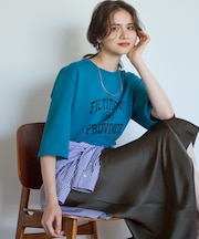 【SLOW/一部店舗限定】MVSコットン ヴィンテージ風 ロゴTEE