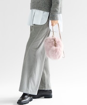 【滝沢眞規子さん着用/洗える】コットン コーデュロイ ワイド パンツ