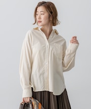 【見上愛さん着用/Oggi11月号掲載】コットン コーデュロイ シャツ