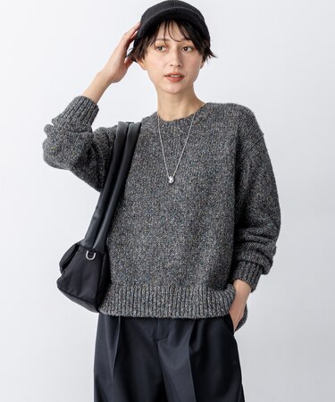 【洗える】マーブルルレックスリリー バルキーニット