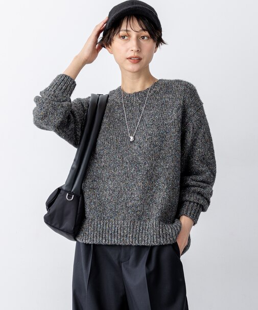 【洗える】マーブルルレックスリリー バルキーニット