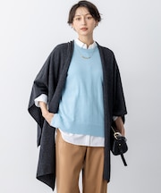 カシミヤブレンド マルチ ケープ