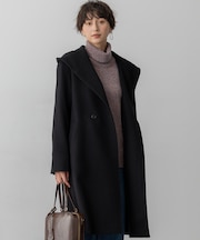 ウールカシミヤビーバー フーデット コート
