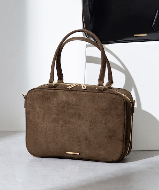 【WEB&一部店舗限定】スエード ボストン バッグ