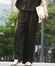 【WEB&一部店舗限定】ストレッチジョーゼット ワイドパンツ