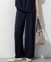 【WEB&一部店舗限定】ストレッチジョーゼット ワイドパンツ
