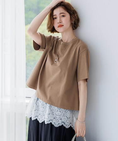 スビンギザコットン フレア Tシャツ