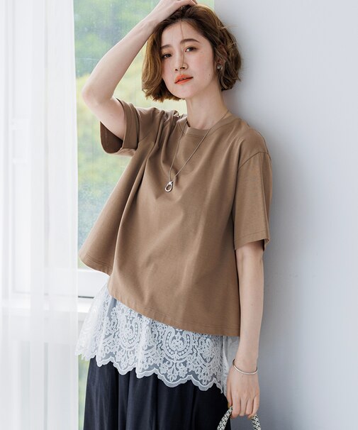 スビンギザコットン フレア Tシャツ