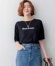 インターシャロゴ レターニット